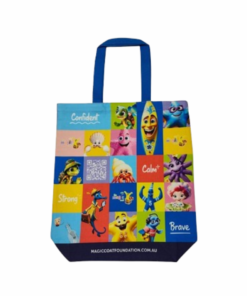 Branded White Cotton Tote 10cm Gusset - Bulk (From $1.38 USD)