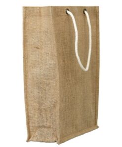 Alternative view of The 3 Bottle Jute Bag Wholesale (From $0.81 USD)