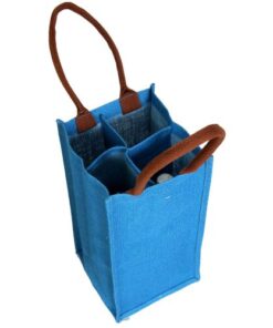 Alternative view of The 4 Bottle Jute Bag Wholesale (From $0.81 USD)