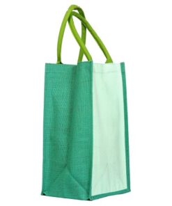 Alternative view of The Jute & Cotton Wine Tote Wholesale (From $0.81 USD)